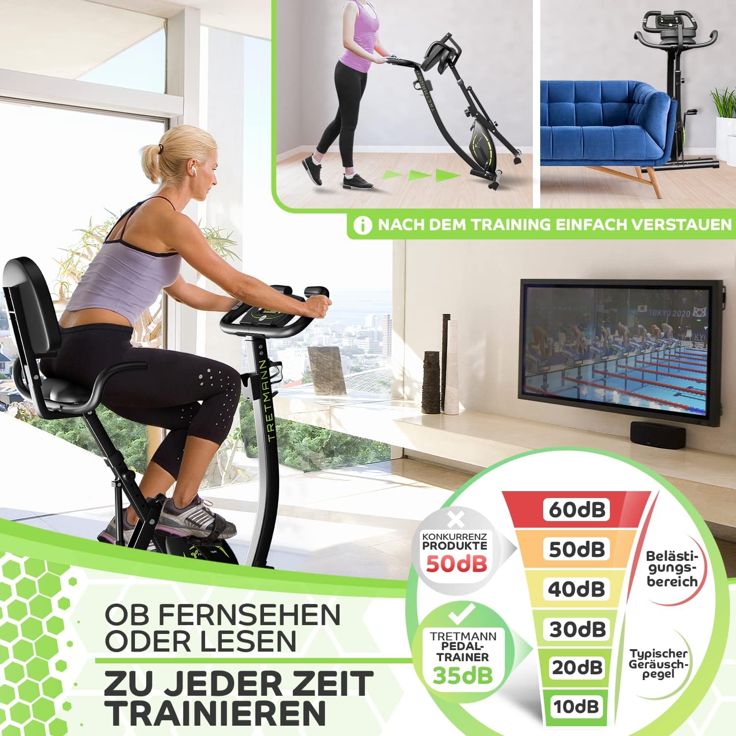 Lautlos, Heimtrainer, Ergometer