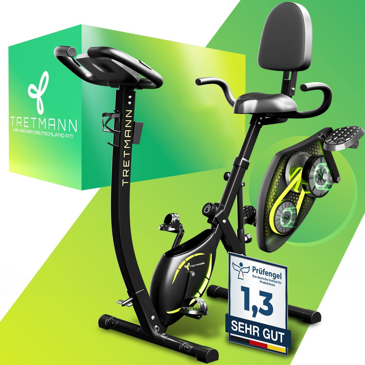 Heimtrainer, Ergometer, Rückenlehne