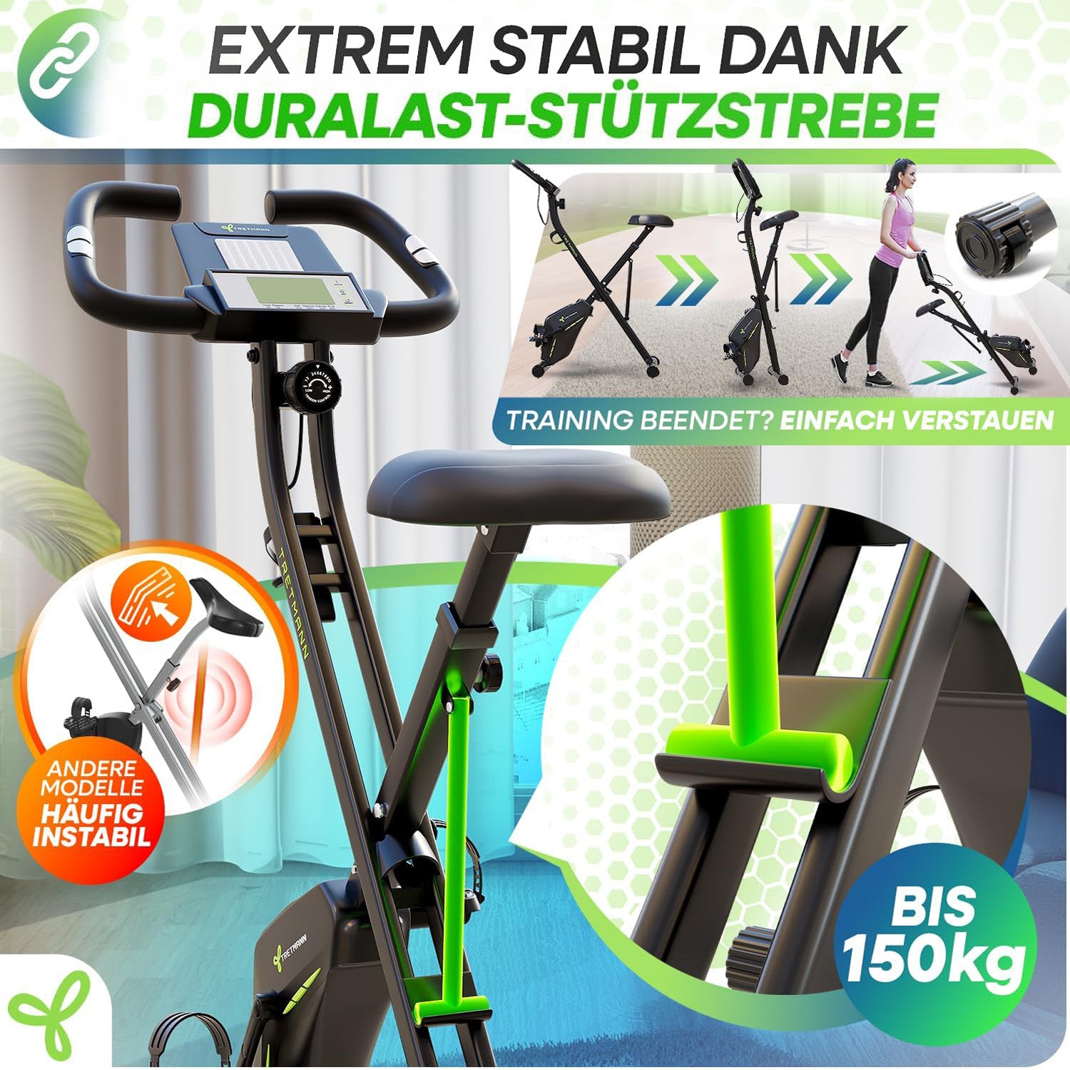 Tretmann HOME - Klappbarer Heimtrainer