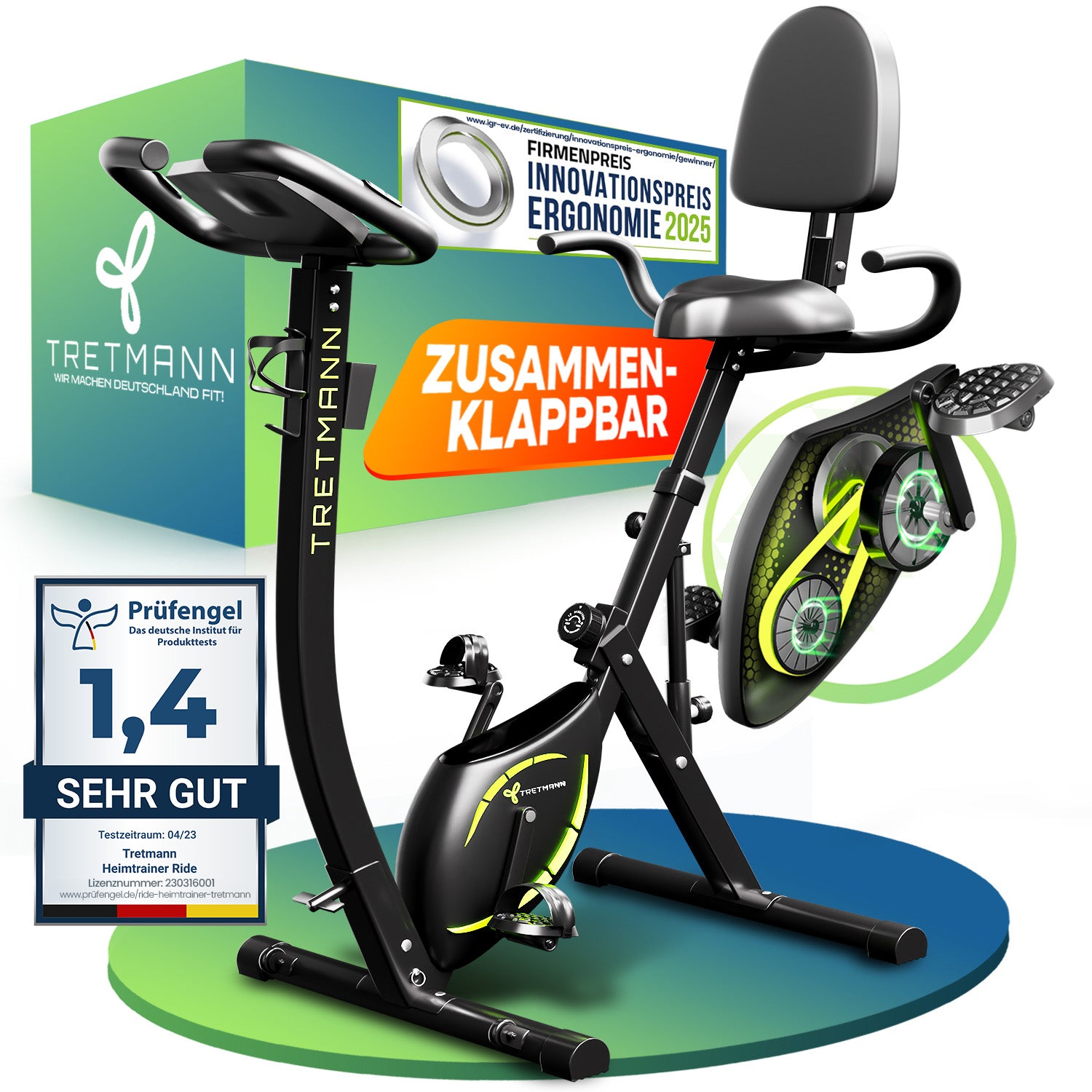 Tretmann RIDE - Heimtrainer mit tiefem Einstieg
