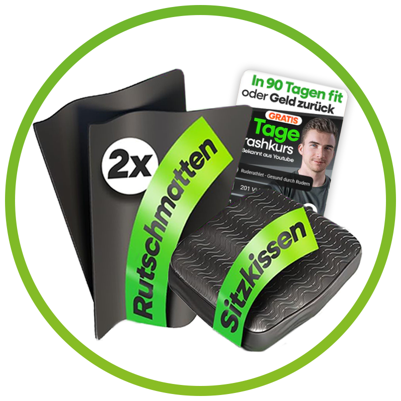 Video-Kurs, Sitzkissen und Anti-Rutsch-Matten