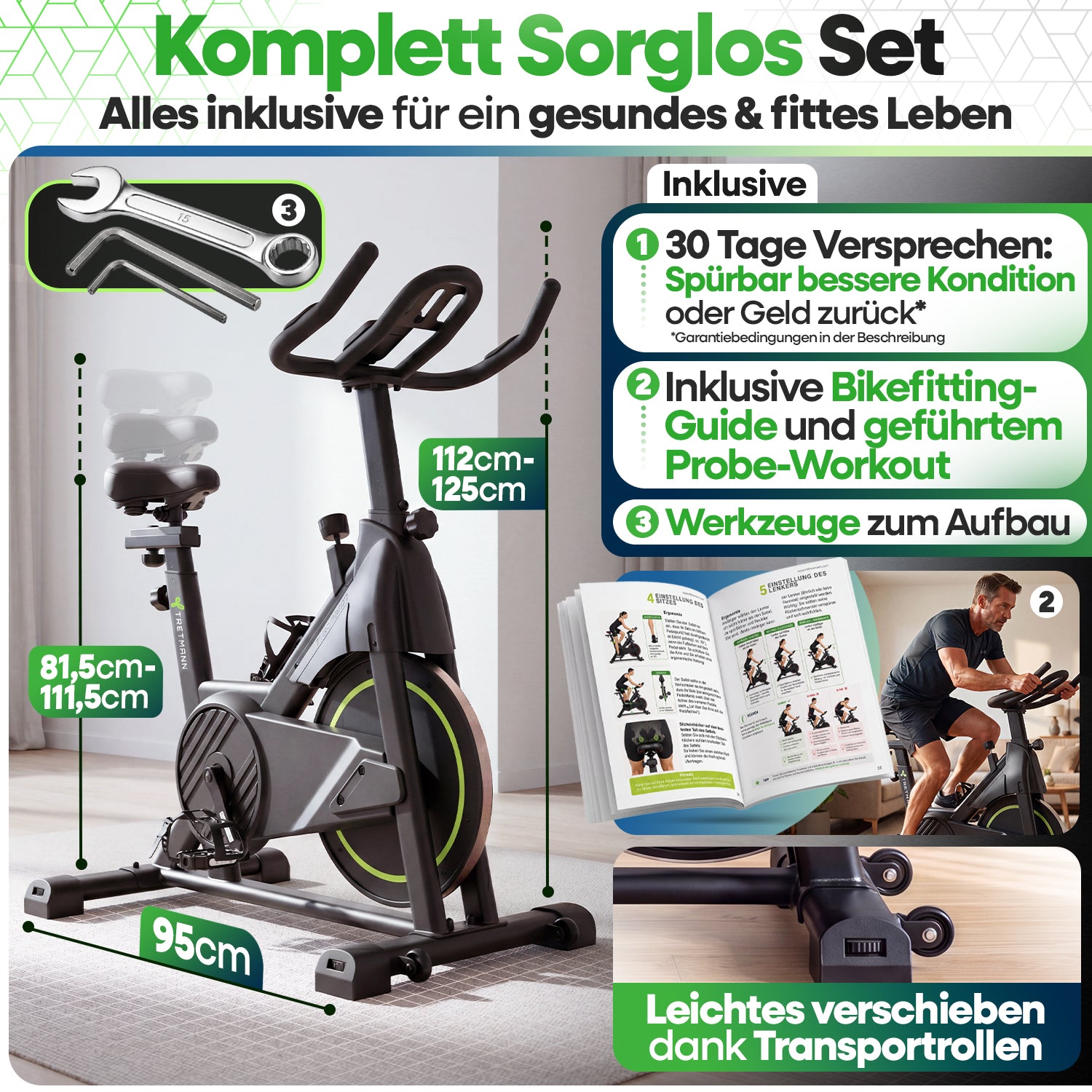 NEU | Tretmann Rapid - Speedbike bis 200 kg belastbar + App